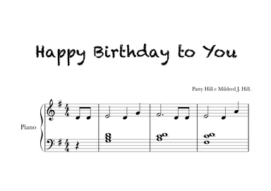 Happy Birthday To You - Easy Piano (arr. Glauco Fernandes)