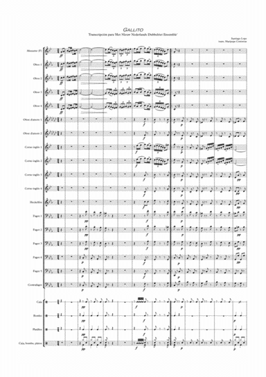 Gallito (pasodoble) for double reed band (arr. M. Contreras)