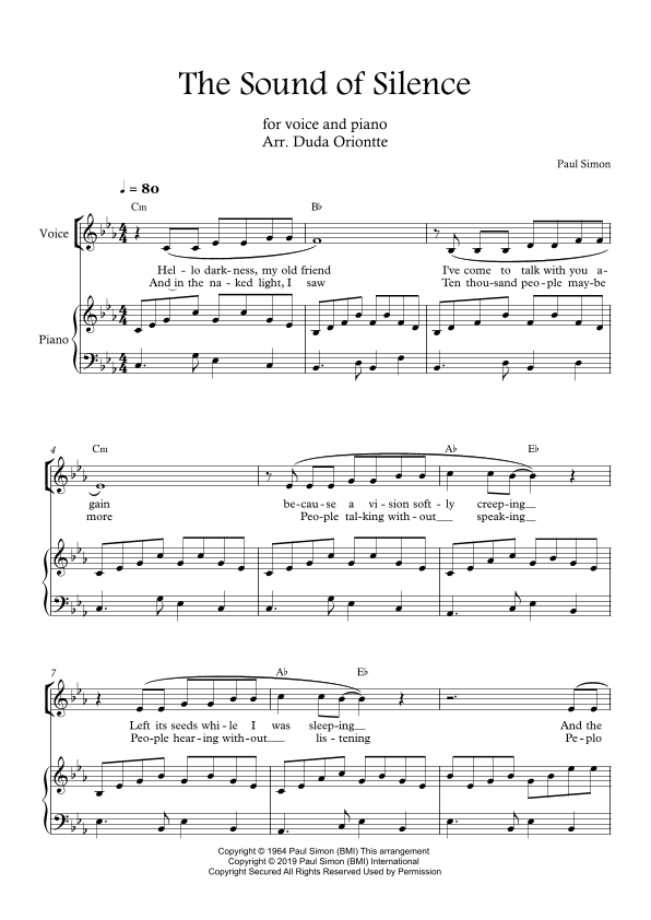 The Sound Of Silence (arr. Duda Oriontte)