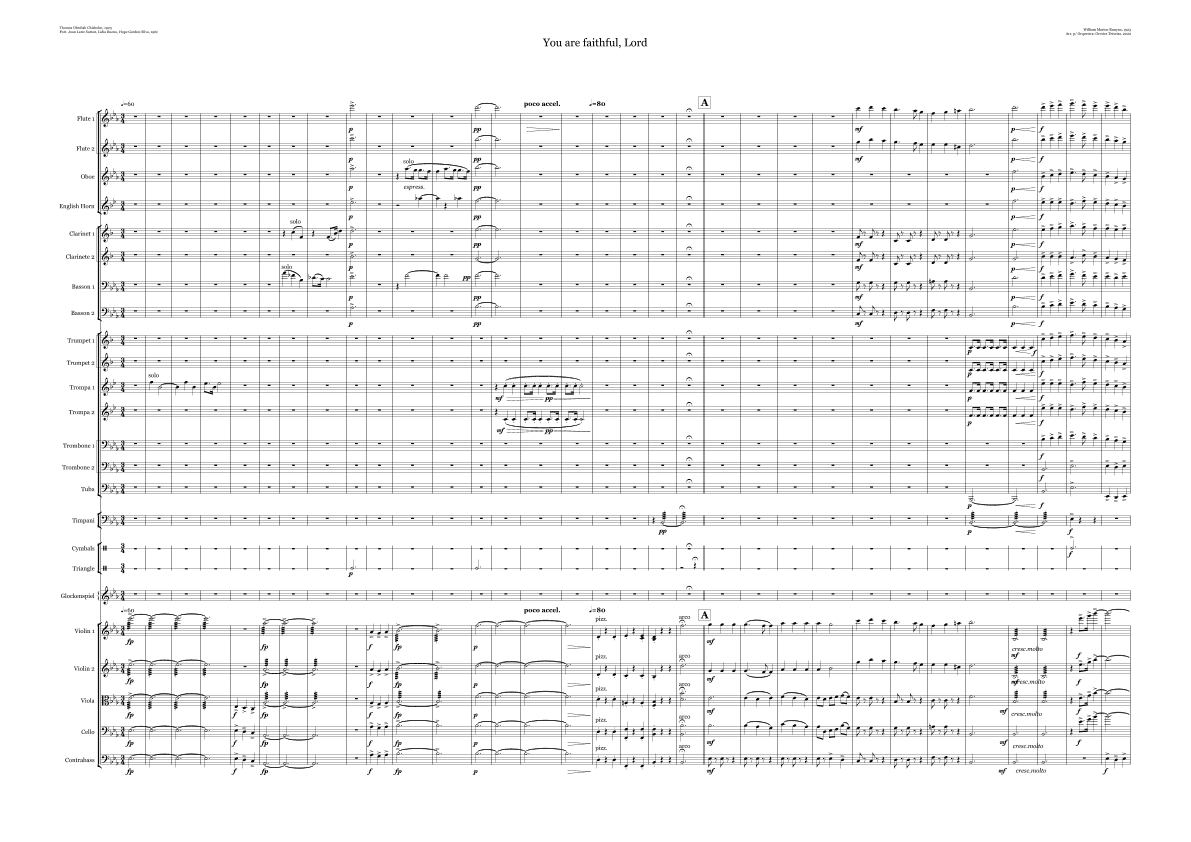 You are faithful, Lord (arr. Orestes Teixeira, 2022)