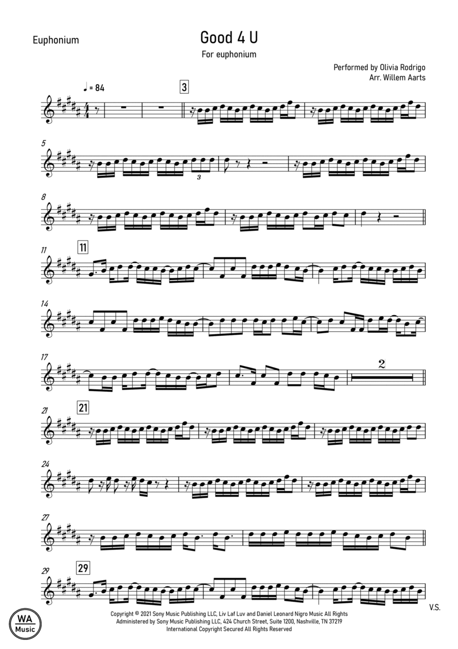 Good 4 U (arr. Willem Aarts)