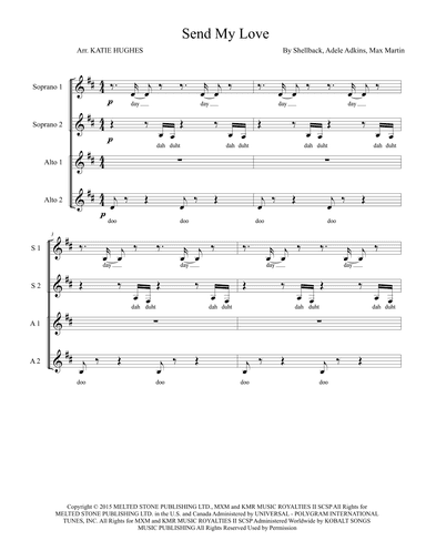 Send My Love (to Your New Lover) (arr. Katie Hughes)