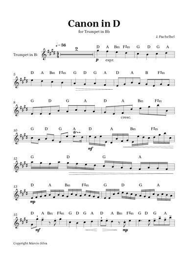 Canon in D (arr. Márcio Silva)