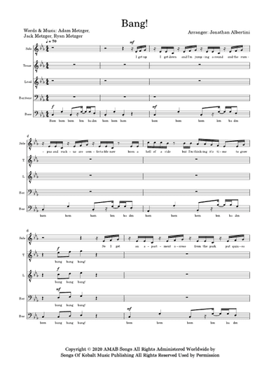 Bang! (arr. Jonathan Albertini)