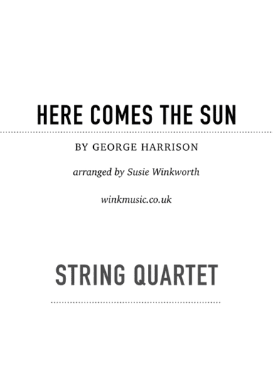 Here Comes The Sun (arr. Susie Winkworth winkmusic.co.uk)