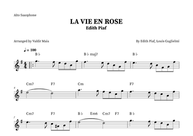 La Vie En Rose (arr. Valdir Maia)