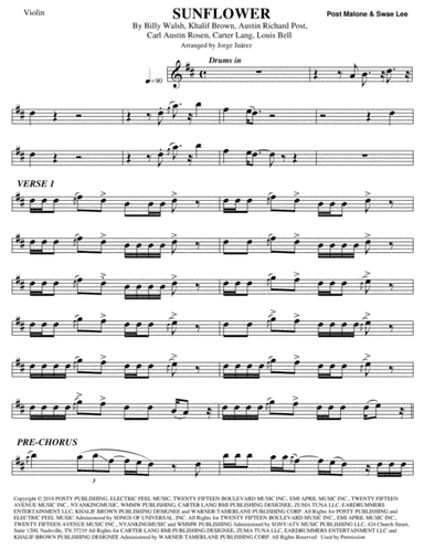 Sunflower (arr. Jorge Juárez)
