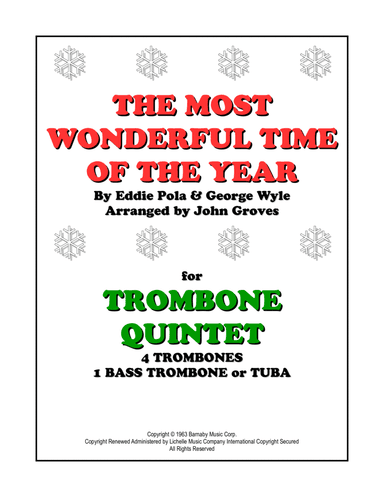 The Most Wonderful Time Of The Year (arr. John Groves)