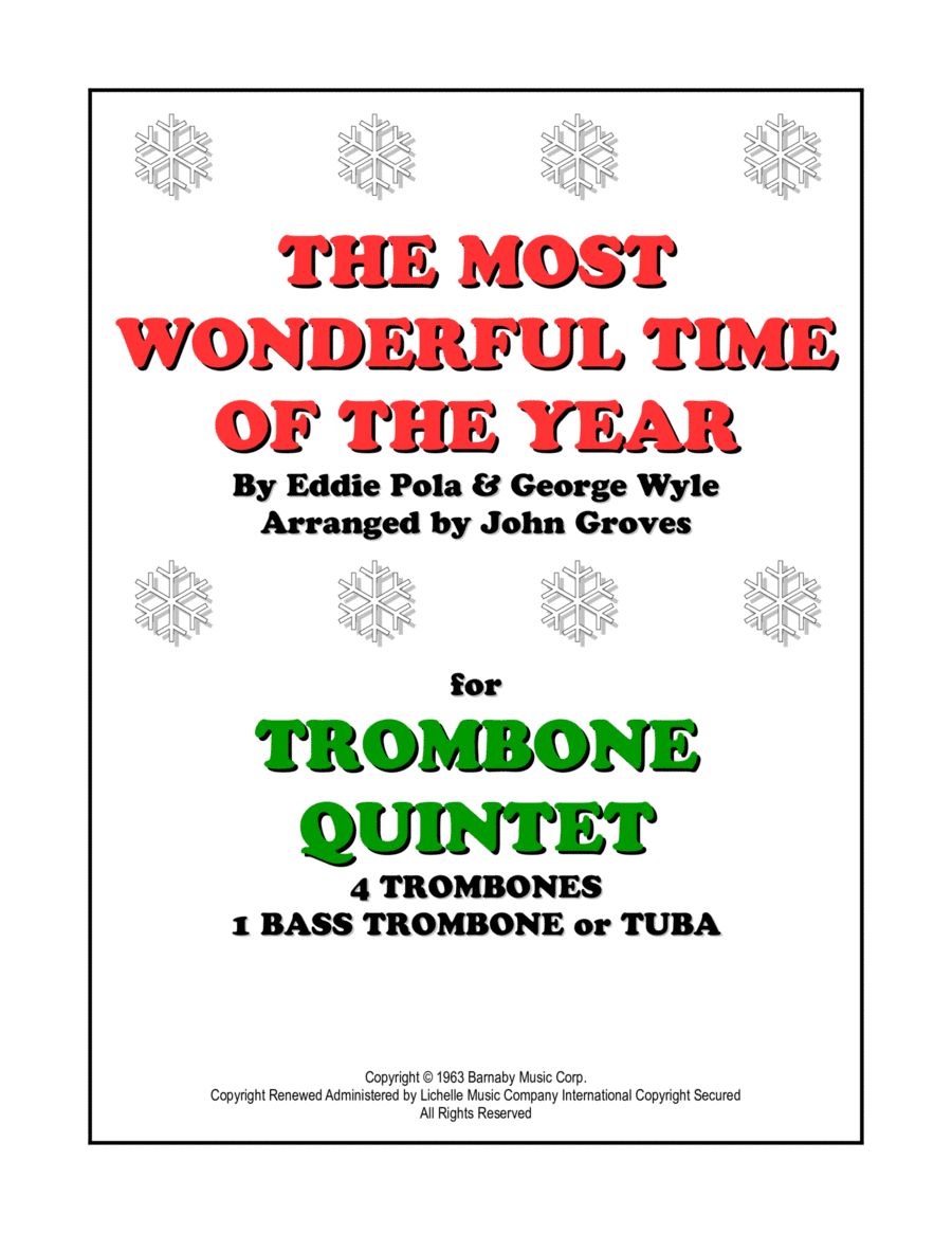 The Most Wonderful Time Of The Year (arr. John Groves)