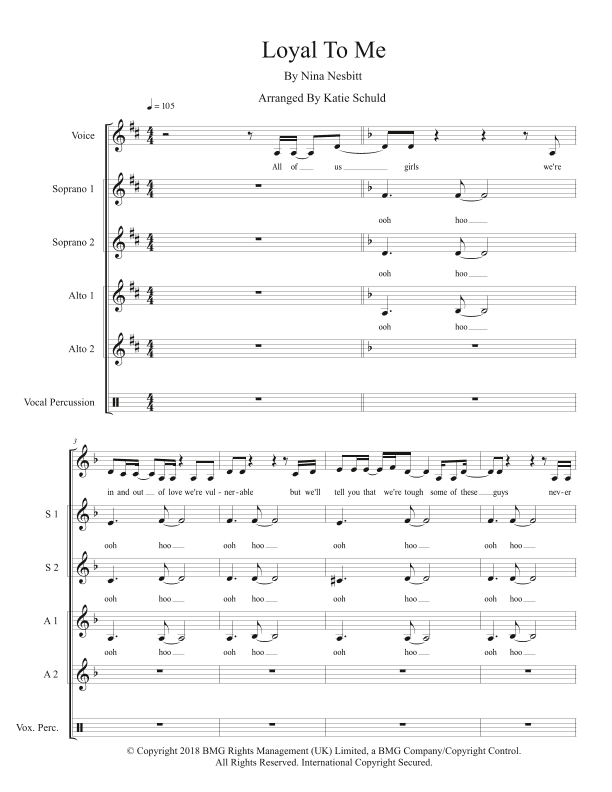 Loyal To Me (arr. Katie Schuld)