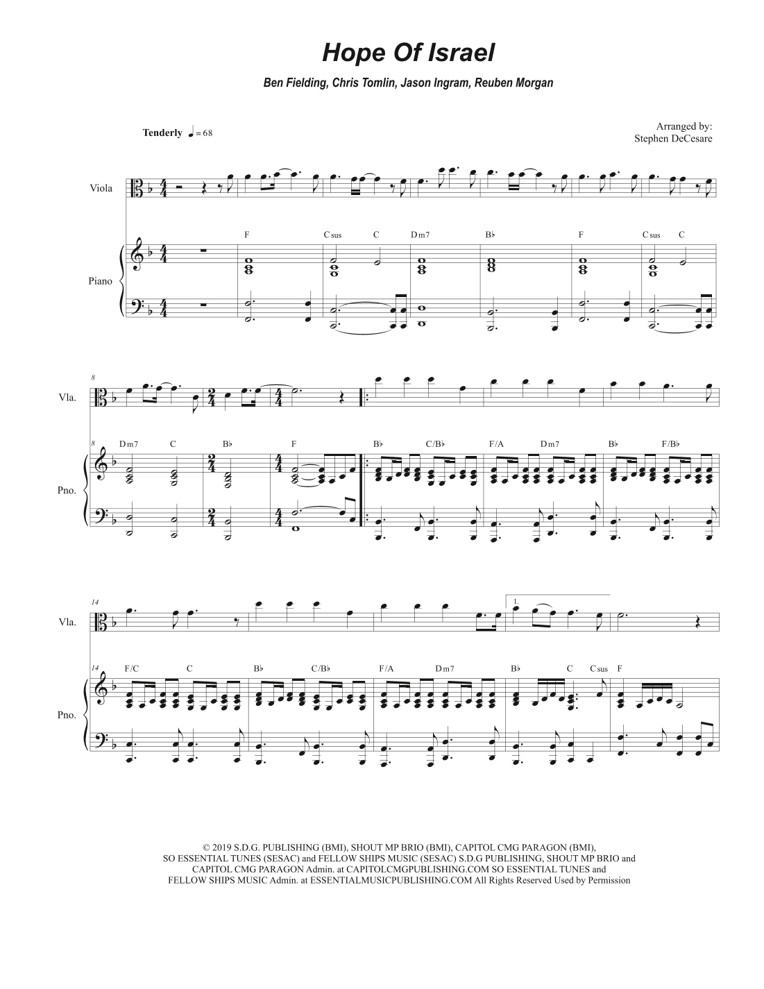 Hope Of Israel (arr. Stephen DeCesare)