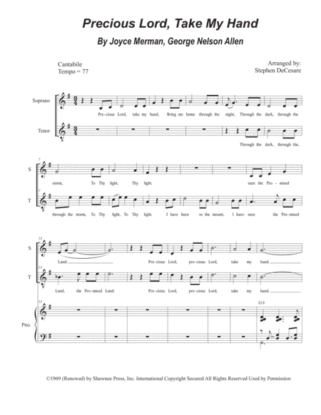 Precious Lord Take My Hand (arr. Stephen DeCesare)