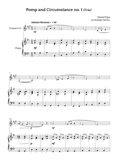 Pomp and Circumstance no. 1 (Trio) (arr. Rodrigo Faleiros)
