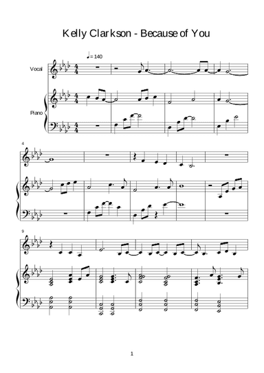 Because Of You (arr. Kelly Clarkson)
