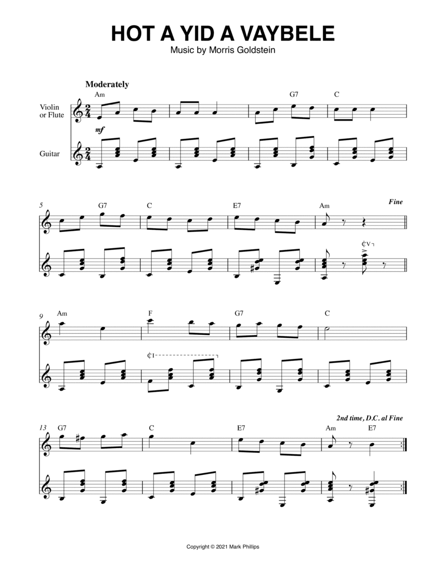 Hot A Yid A Vaybele (arr. Mark Phillips)