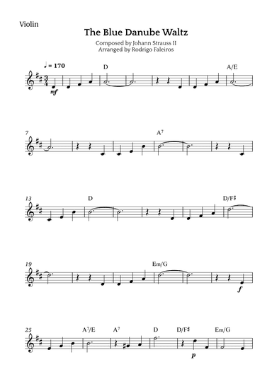 The Blue Danube Waltz (arr. Rodrigo Faleiros)
