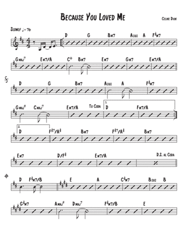 Because You Loved Me (arr. David M. Fagnant)