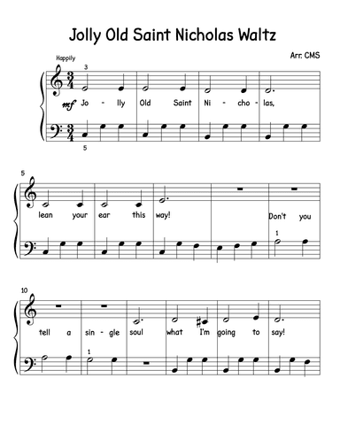 Jolly Old St Nicholas Waltz (arr. CMS)