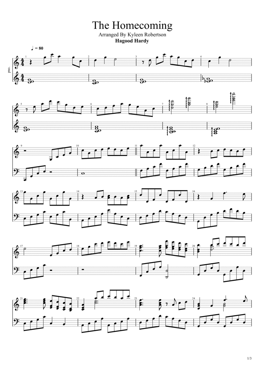 The Homecoming (arr. Kyleen Robertson)