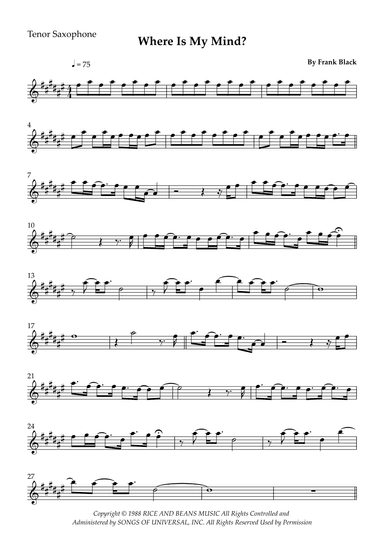 Where Is My Mind? (arr. Wesley S. SIlva)