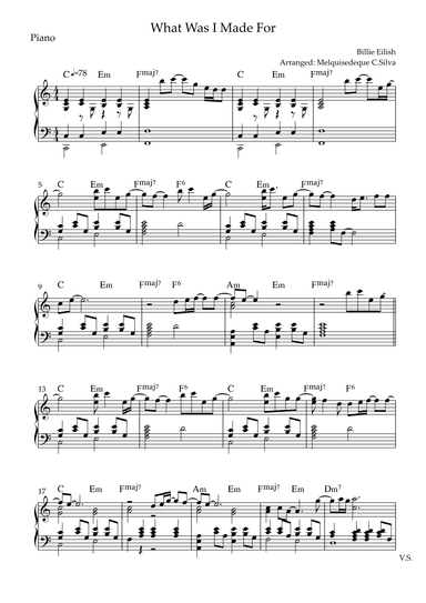 What Was I Made For? (arr. Melquisedeque C.Silva)