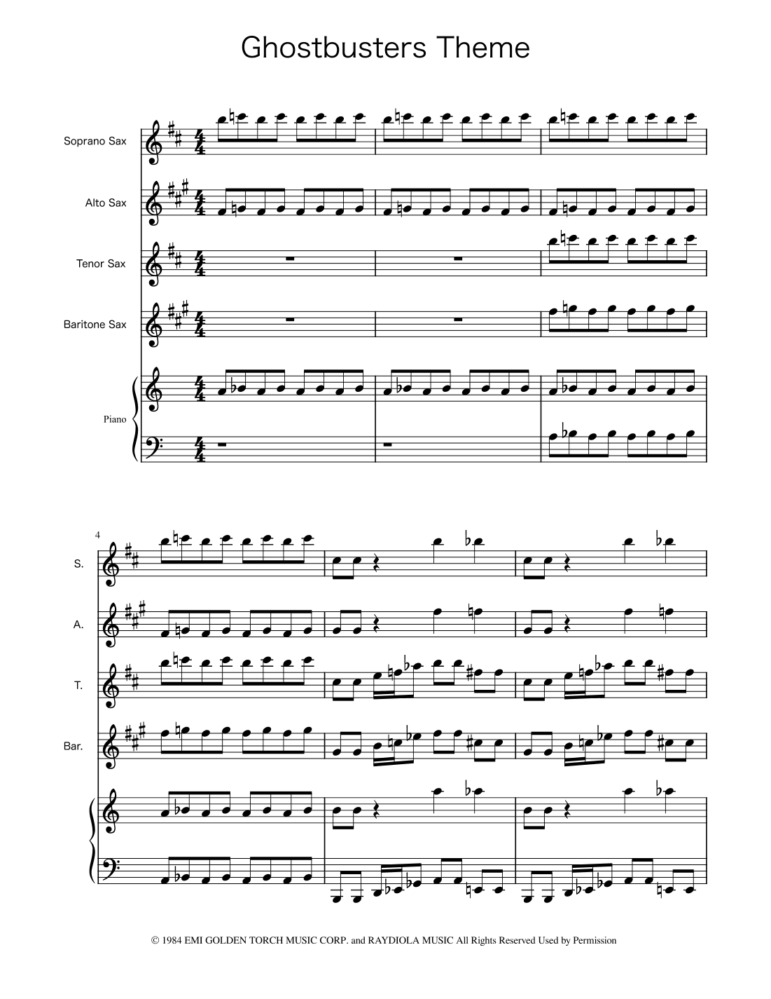 Ghostbusters (arr. Ygor Nunes)