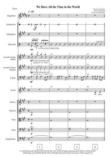We Have All The Time In The World (arr. Jan Angermüller)