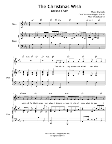 The Christmas Wish (Unison)