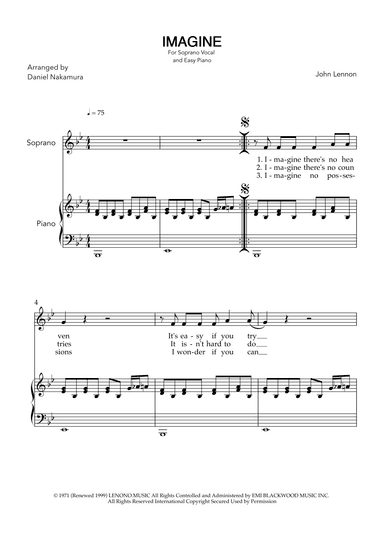 Imagine (arr. Daniel Nakamura)