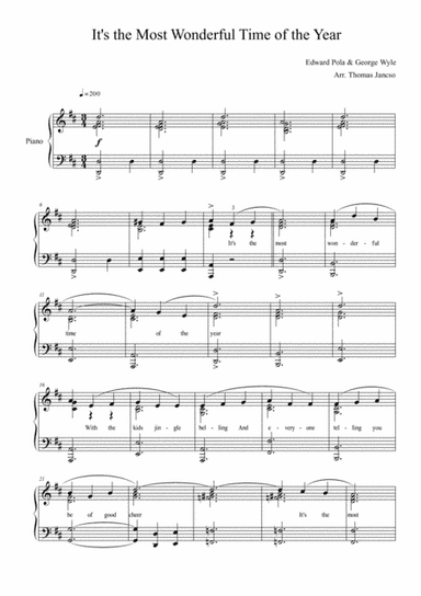 It's The Most Wonderful Time Of The Year (arr. Thomas Jancso)