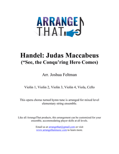 Handel: Judas Maccabaeus (arr. Joshua Feltman)