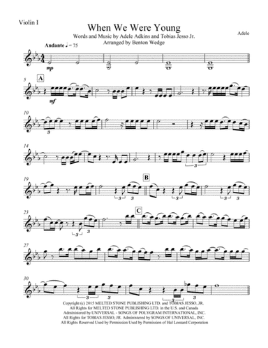 When We Were Young (arr. Benton Wedge)