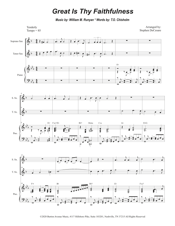Great Is Thy Faithfulness (arr. Stephen DeCesare)