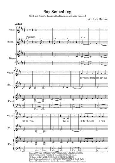 Say Something (arr. Ruby Harrison)