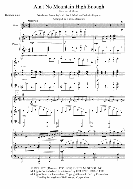 Ain't No Mountain High Enough (arr. Thomas Quigley)