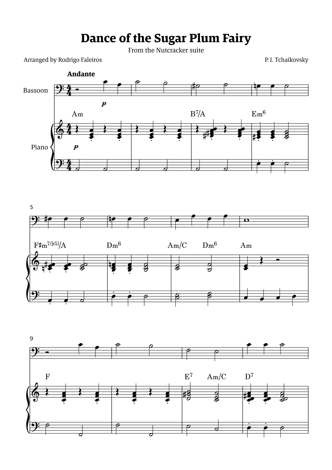 Sugar Plum Fairy theme (arr. Rodrigo Faleiros)