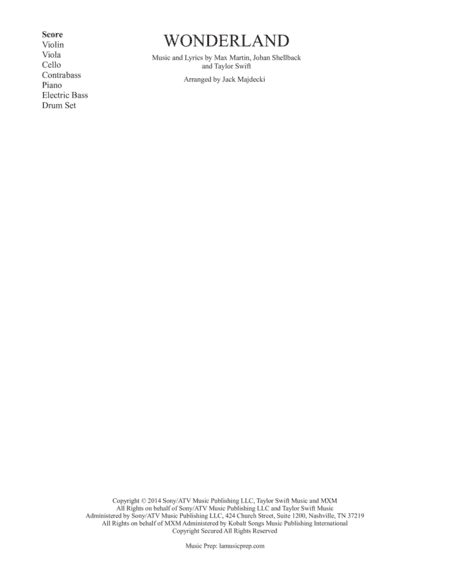 Wonderland (arr. Jack Majdecki)