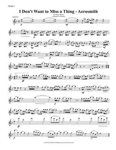 I Don't Want To Miss A Thing (arr. Marmpy)