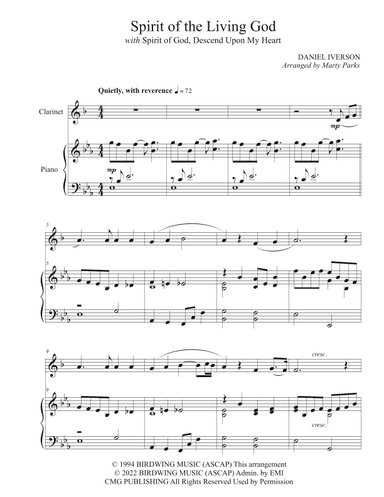 Spirit Of The Living God (arr. Marty Parks)