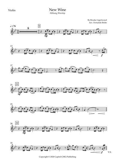 New Wine (arr. Fernando Britto)