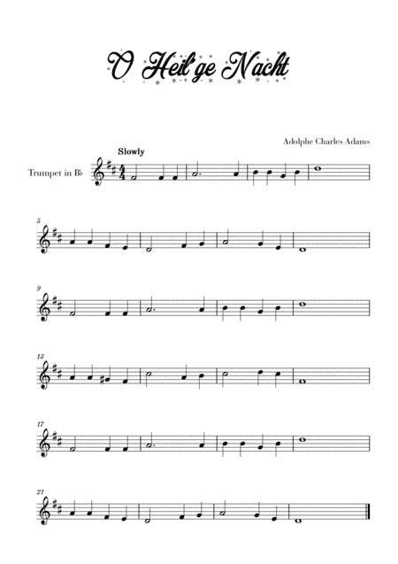 O Heil’ge Nacht (for Trumpet) (arr. Cadenza Editions)