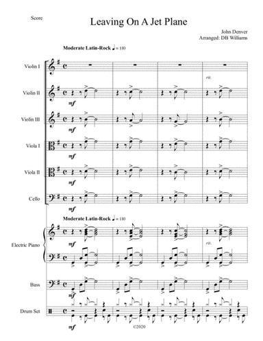 Leaving On A Jet Plane (arr. DB Williams)
