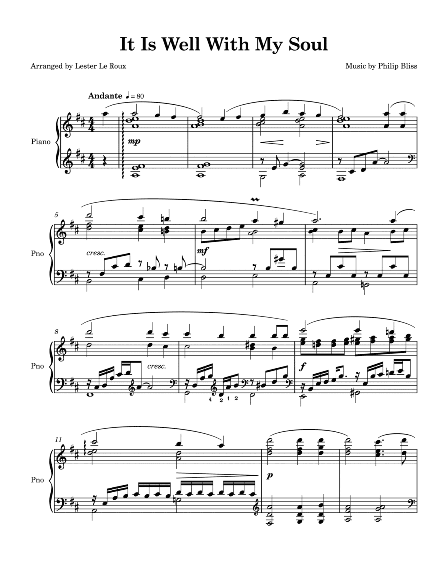 It Is Well With My Soul (arr. Lester Le Roux)