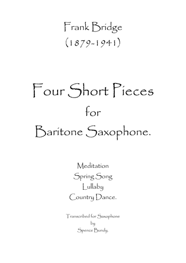 Four Short Pieces (arr. Spence Bundy)