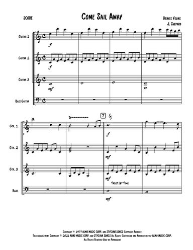 Come Sail Away (arr. Jeremy Shepard)