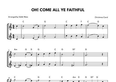 O Come, All Ye Faithful (Adeste Fideles) - Flute Duet (arr. Valdir Maia)