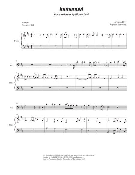 Immanuel (arr. Stephen DeCesare)