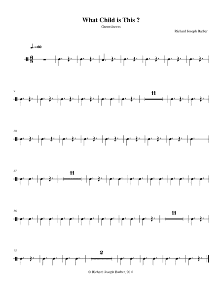 What Child is This (finger cymbals) (arr. Barber Music Company)