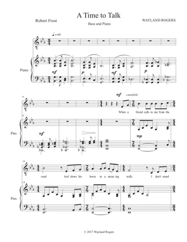 A TIME TO TALK -bass