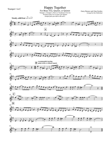 Happy Together (arr. Ben Mulholland)